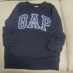 GAP Navy Crewneck Sweatshirt with Blue & Gray Logo